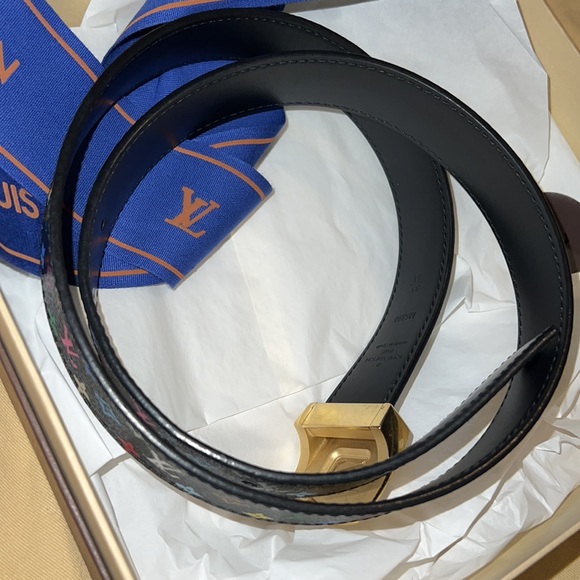 Authentic Louis Vuitton black multicolor belt - Picture 5 of 11